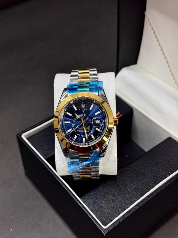 ROLEX SKY DEWELLER | QUARTZ | MASTER LOCK | TWO TONE WITH BLUE
