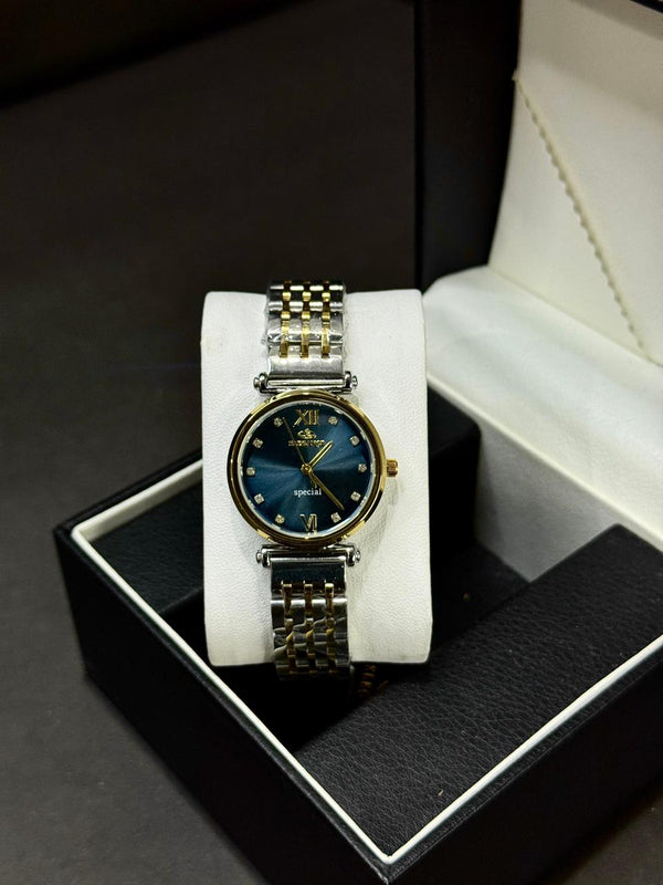 ELEGANCE WATCH FOR WOMEN | ORIGINAL | QUARTZ | BUTTERFLY LOCK | TWO TONE WITH WHITE