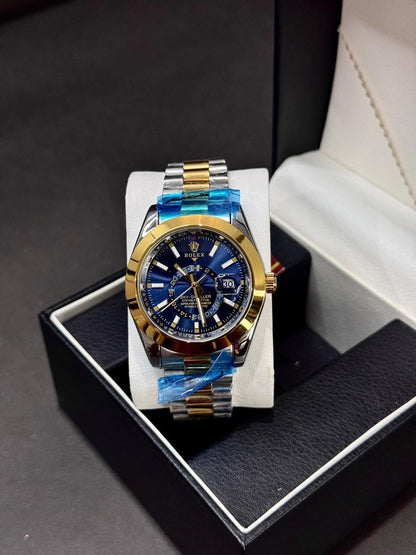 ROLEX SKY DEWELLER | QUARTZ | MASTER LOCK | TWO TONE WITH BLUE