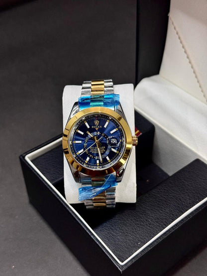 ROLEX SKY DEWELLER | QUARTZ | MASTER LOCK | TWO TONE WITH BLUE