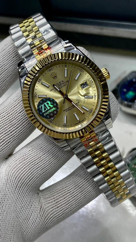 ROLEX | DATEJUST | TWO TONE WITH BLK DIAL | AUTOMATIC MOVEMENT