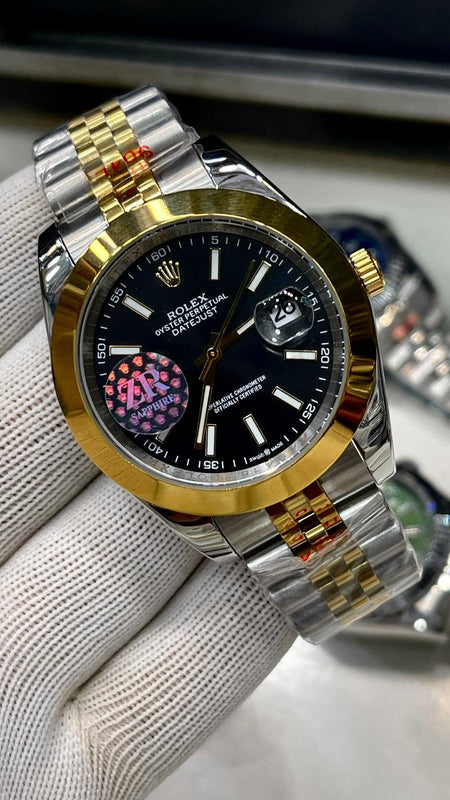 ROLEX | DATEJUST | TWO TONE WITH GOLD DIAL | AUTOMATIC MOVEMENT | SMOOTH DIAL