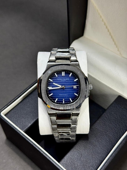 PP CHAIN | PREMIUM | QUARTZ | BUTTERFLY LOCK | SILVER WITH BLUE