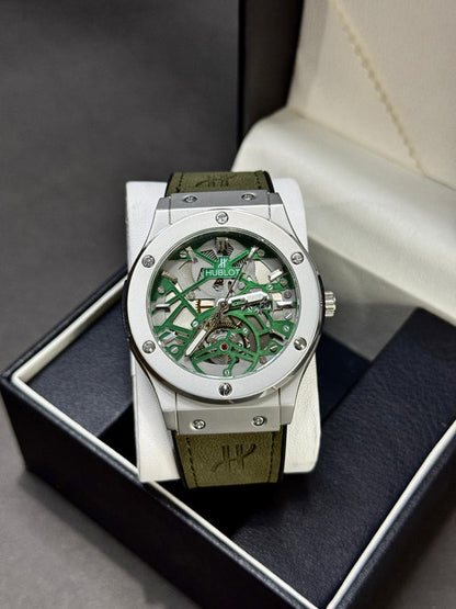 HUBLOT BIG BANG | SUEDE LEATHER STRAP | PREMIUM QUALITY | BLACK