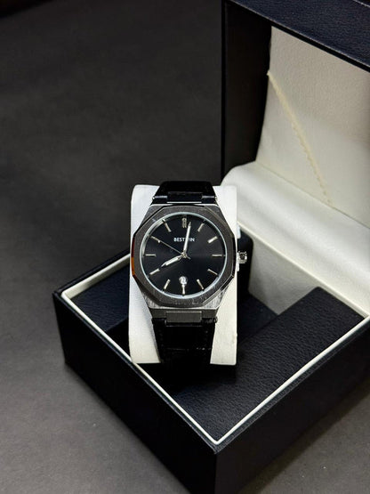 BESTWIN | AP STYLE | QUARTZ  | ORIGINAL | LEATHER STRAP | BROWN WITH GOLD DIAL