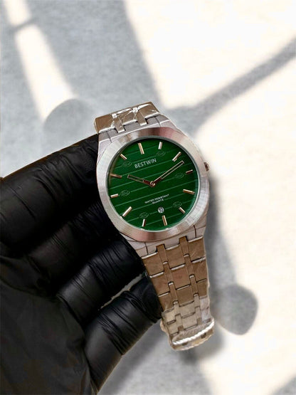 BESTWIN | GUCCI STYLE | SLIMMEST | ORIGINAL| QUARTZ | SILVER WITH WHITE |  BUTTERFLY LOCK