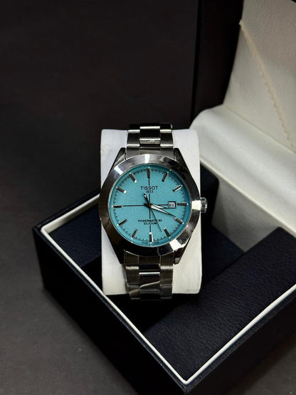 TISSOT GENTLEMAN | QUARTZ |  SILVER WITH BLUE |  PREMIUM QUALITY
