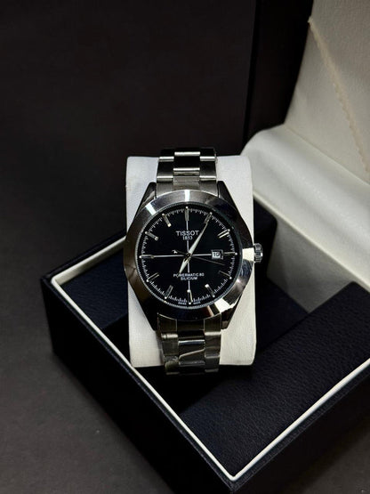 TISSOT GENTLEMAN | QUARTZ |  SILVER WITH BLUE |  PREMIUM QUALITY
