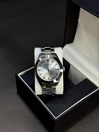 TISSOT GENTLEMAN | QUARTZ |  SILVER WITH BLUE |  PREMIUM QUALITY