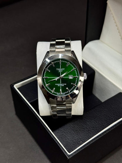 TISSOT GENTLEMAN | QUARTZ |  SILVER WITH BLUE |  PREMIUM QUALITY