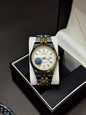 ROLEX LAND DEWELLER | QUARTZ | PREMIUM QUALITY | BUTTERFLY LOCK | TWO TONE WITH WHITE