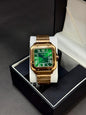 CARTIER SANTOS | AUTOMATIC | ROSE GOLD WITH OLIVE GREEN | MASTER CLONE