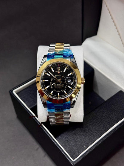 ROLEX SKY DEWELLER | QUARTZ | MASTER LOCK | TWO TONE WITH BLUE