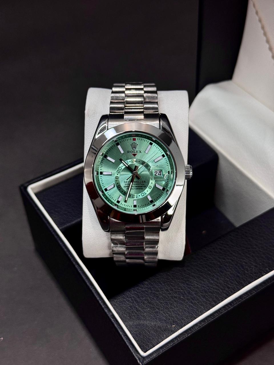 ROLEX SKY DEWELLER | QUARTZ | MASTER LOCK | SILVER WITH TIFFANY