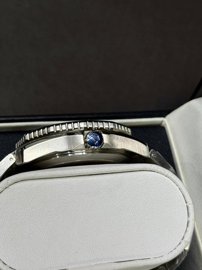 TAG HEUER AQUARACER | AUTOMATIC| MASTER CLONE | SHINE SILVER WITH BLUE |  ROTATING BEZEL