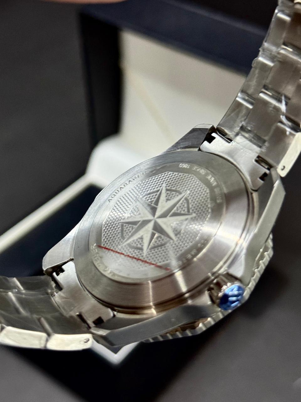 TAG HEUER AQUARACER | AUTOMATIC| MASTER CLONE | MATTE SILVER WITH BLK |  ROTATING BEZEL