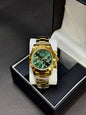 ROLEX DAYTONA JOHN MAYER | AUTOMATIC | MASTER CLONE | GOLD WITH GREEN