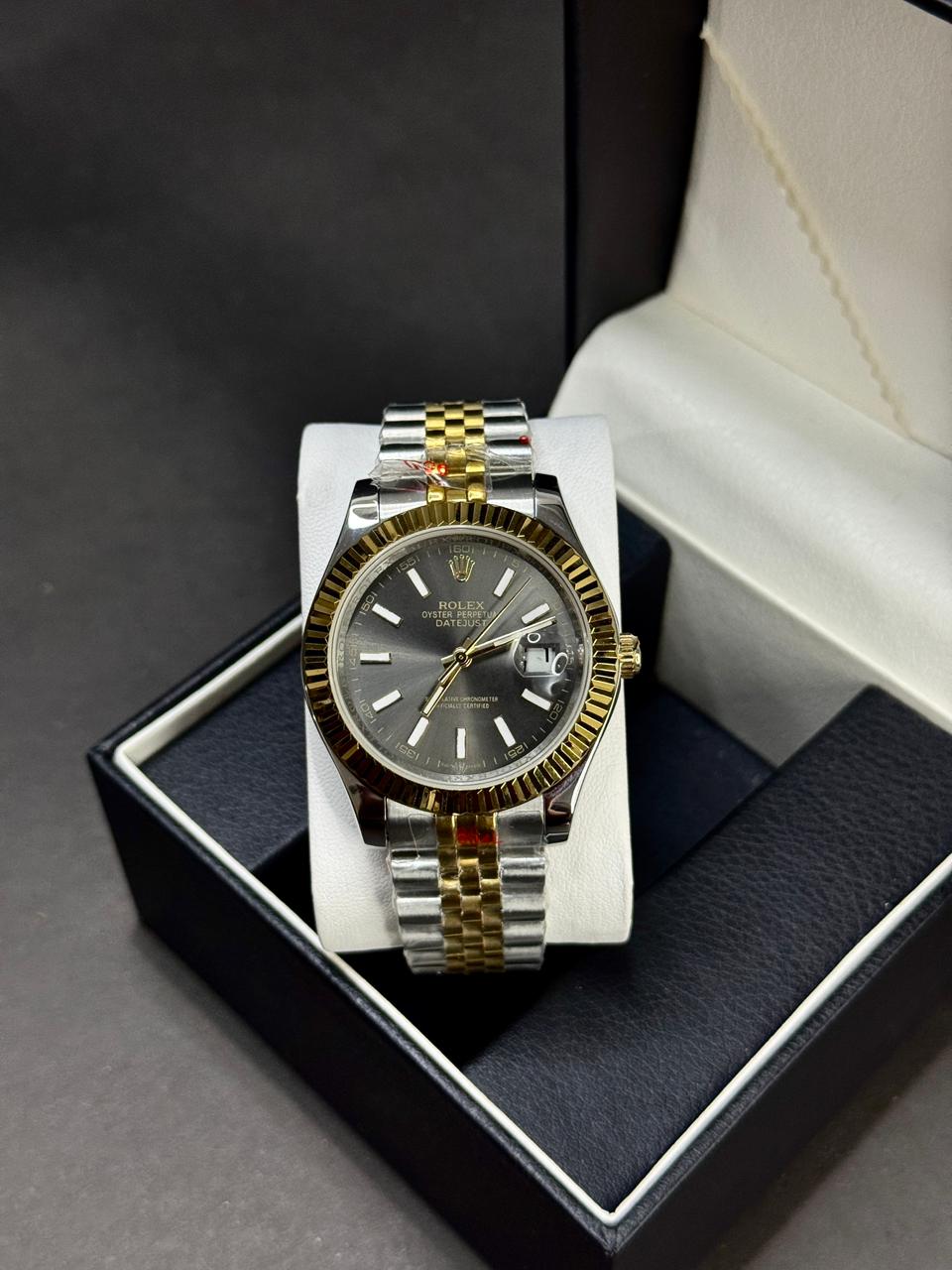 ROLEX DATEJUST | AUTOMATIC | MASTER CLONE | TWO TONE WITH GREY DIAL