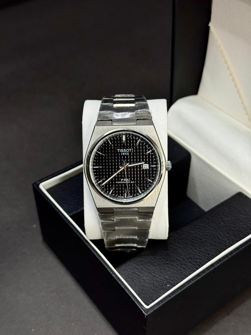 TISSOT PRX  | AUTOMATIC | MASTER CLONE | SILVER WITH BLK