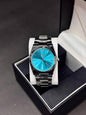 TISSOT PRX | QUARTZ | PLAIN DIAL | SILVER WITH BLUE | MASTER LOCK | PREMIUM QUALITY