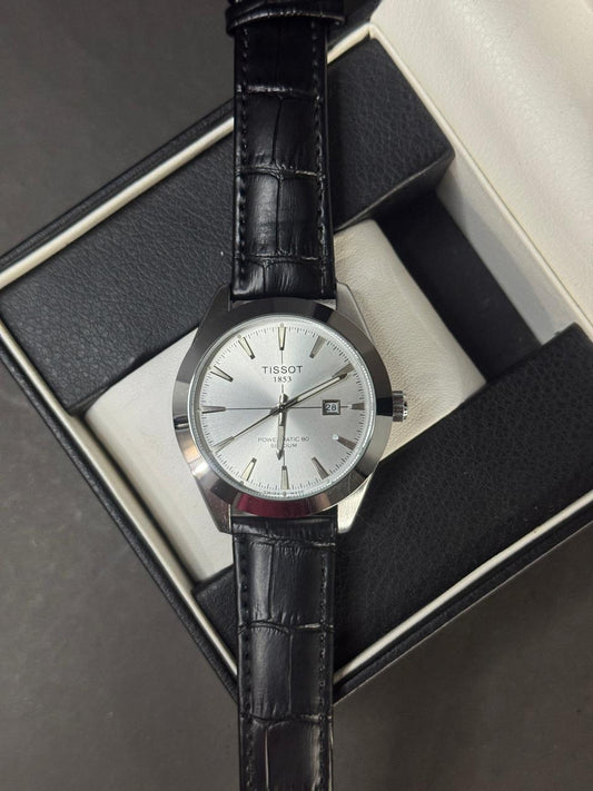 TISSOT GENTLEMAN STRAP | QUARTZ | BLK WITH WHITE