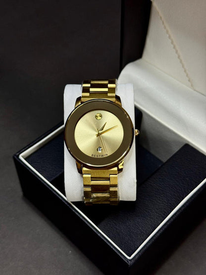 BESTWIN MOVADO | QUARTZ | ORIGINAL | GOLD WITH BLK