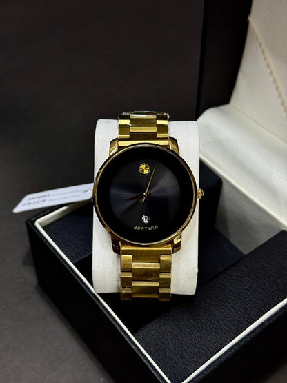 BESTWIN MOVADO | QUARTZ | ORIGINAL | GOLD WITH BLK